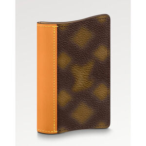 Louis Vuitton Brown Blurry Blurred Monogram Wavy Logo Pocket Organizer Wallet